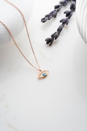 Heliophilia Silver Collar de Plata de Ley 925 con Baño de Oro Rosa y Circón